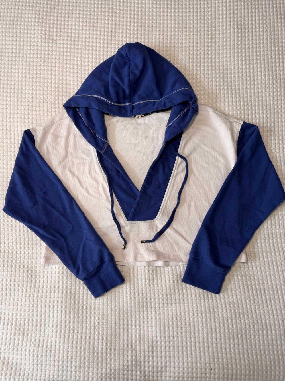 Anthropologie Pilcro Wharfside Cotton Hooded Sweatshirt - Upcycled/Altered Crop